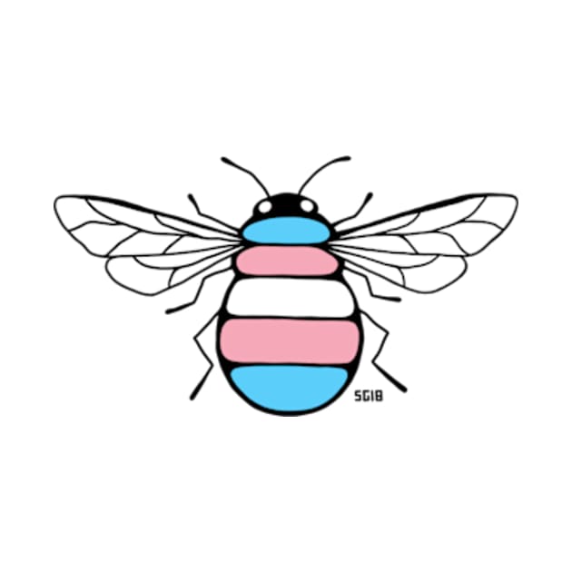 Trans Pride Bee by Zenzoa