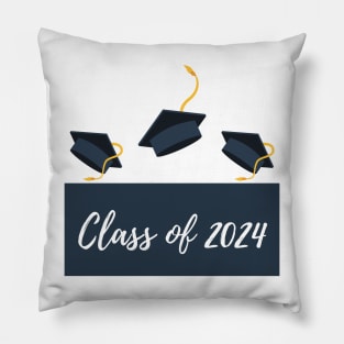 Class Of 2024. 2024 Design for Class Of/ Senior/ Graduation. Navy Pillow