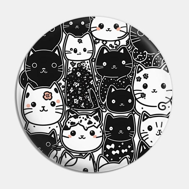 A group of black and white cats Pin by bmron