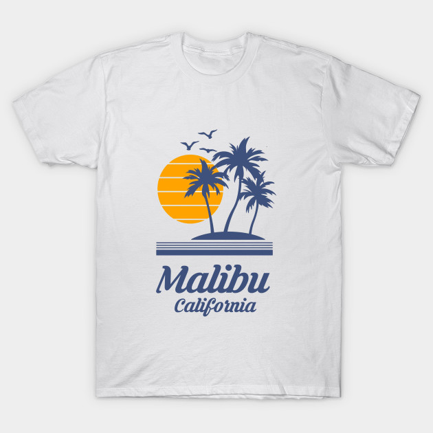Malibu Ca California Beach Shirt Retro Vintage Sunset Surf Travel