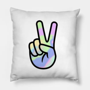 Pastel Tie Dye Peace Sign Pillow