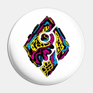 CMYK Abstract Rhombus Pin