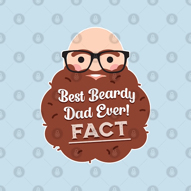 Best (Brown) Beardy Dad Ever FACT by VicEllisArt