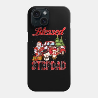 Blessed Stepdad Red Plaid Christmas Phone Case