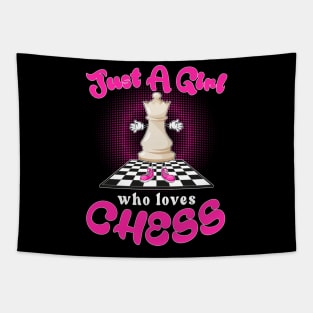 Just A Girl Who Loves Chess Tapestry