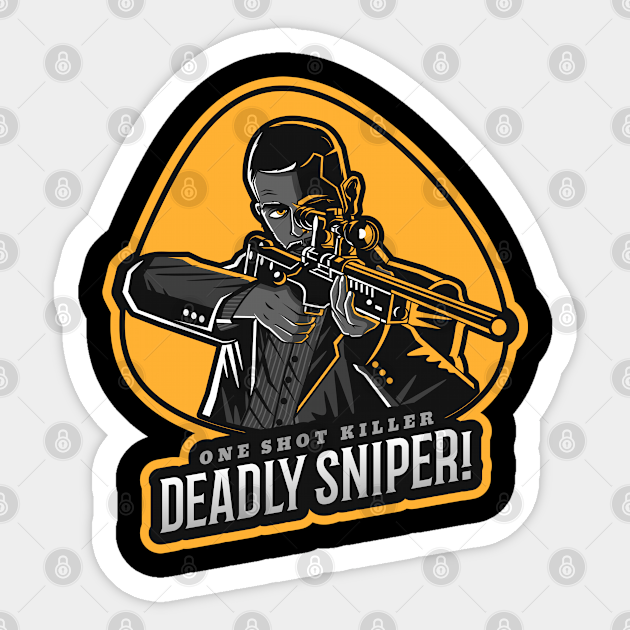 Deadly Sniper Deadly Sniper One Shot Shiller Aufkleber Teepublic De