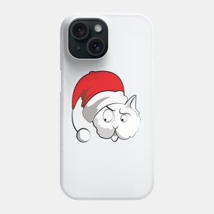 santa crazy lazy cat in Christmas animal Holiday Phone Case