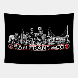 San Francisco Baseball Team All Time Legends, San Francisco City Skyline Tapestry