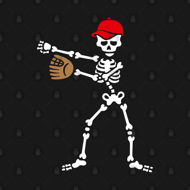 Floss dance flossing skeleton baseball softball by LaundryFactory