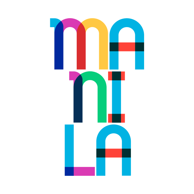 Manila Philippines Pop Art Letters by Hashtagified