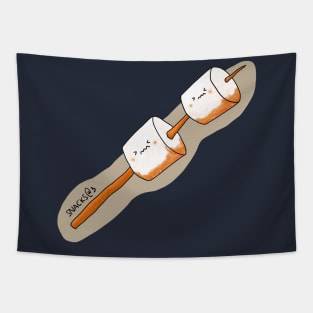 Two marshmallows on stick Tapestry