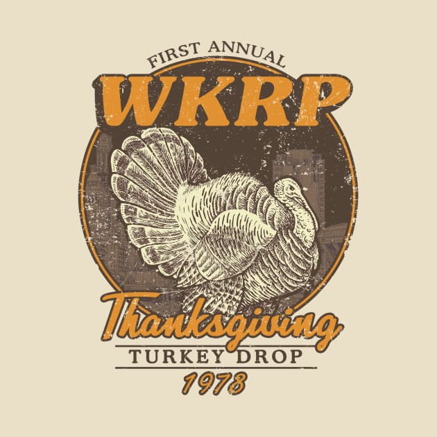 WKRP Turkey Drop (Light Print) Wkrp Turkey Drop TShirt TeePublic