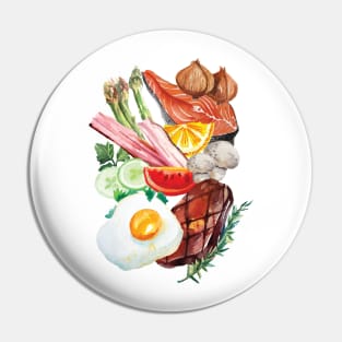 Painted Food Pin