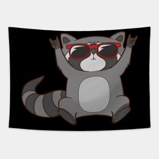 Raccoon - trash party Tapestry