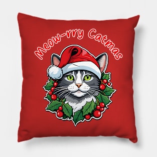 Meow-rry Catmas Coolness ltr Pillow