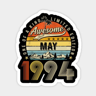 Awesome Since May 1994 Vintage 29th Birthday Magnet