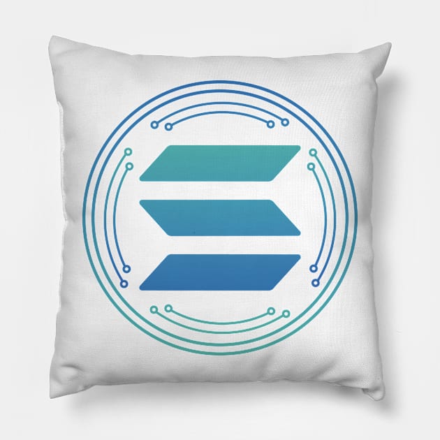 Solana Crypto Gift Idea Design Pillow by Popculture Tee Collection