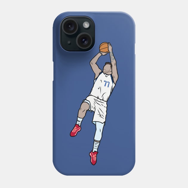 Luka Doncic Fadeaway 2 Phone Case by rattraptees