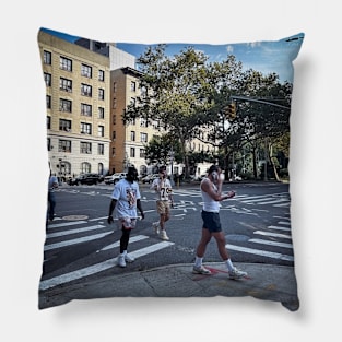 Harlem Street Manhattan New York City Pillow