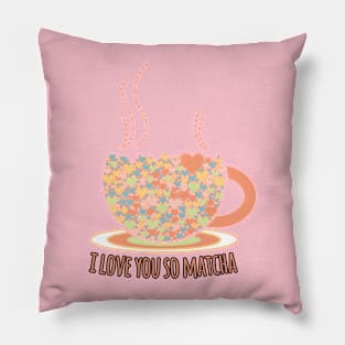 Matcha Tea Kawaii Pillow