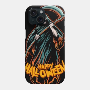 Grim reaper halloween illustration Phone Case