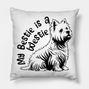 My Bestie is a Westie! Pillow