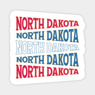 TEXT ART USA NORTH DAKOTA Magnet