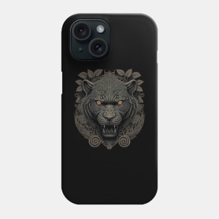 Tiger decorated with Javanese ornaments Phone Case