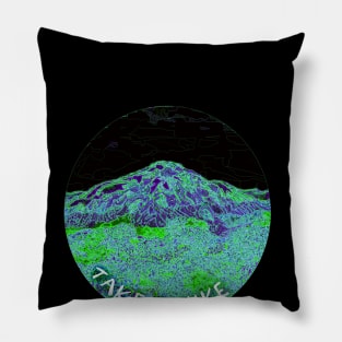 Take a Hike Mountain Landscape Batik Pillow