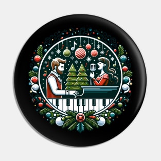 Musician in Christmas Pin