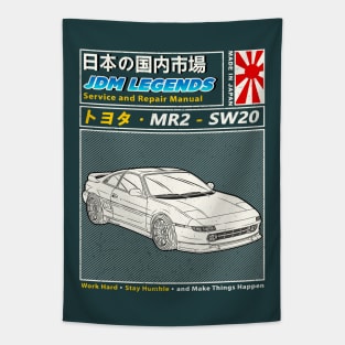 Toyota  MR2 SW20 1989 Car Manual Book Cover Tapestry