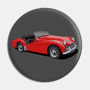 Triumph TR3 in red Pin