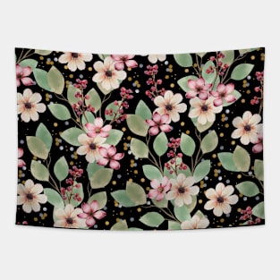 Midnight Bloom Tapestry