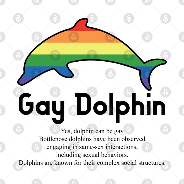 Gay Dolphin G2b - Can animals be gay series - meme gift t-shirt by FOGSJ