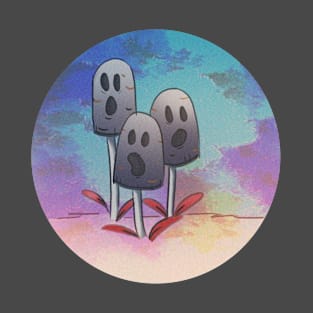 Psychedelic Ghost Mushrooms T-Shirt