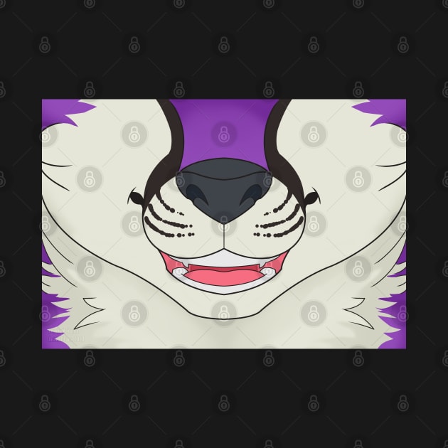 Purple Fox Face by KeishaMaKainn