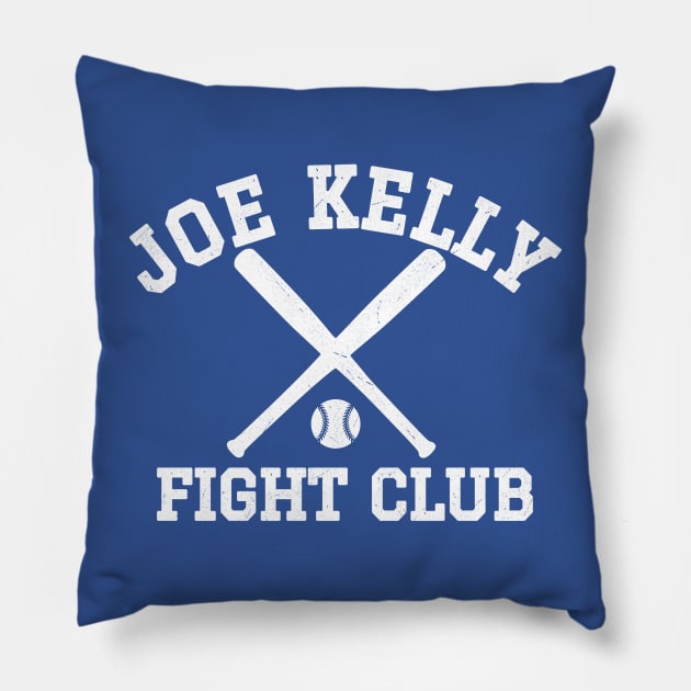 Joe Kelly Fight Club Blue Pillow by Clara switzrlnd