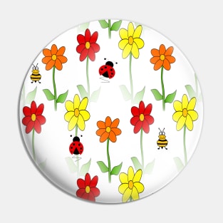 BEES Ladybugs And Nature Pin