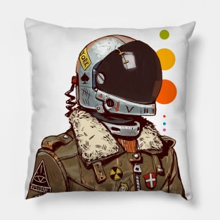 Spaceman Astronaut Colorful Popart Illustration Pillow