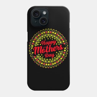 Happy mothers day, fun flowers vintage print shirt Phone Case