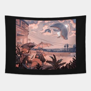 Flying Whale Tapestry