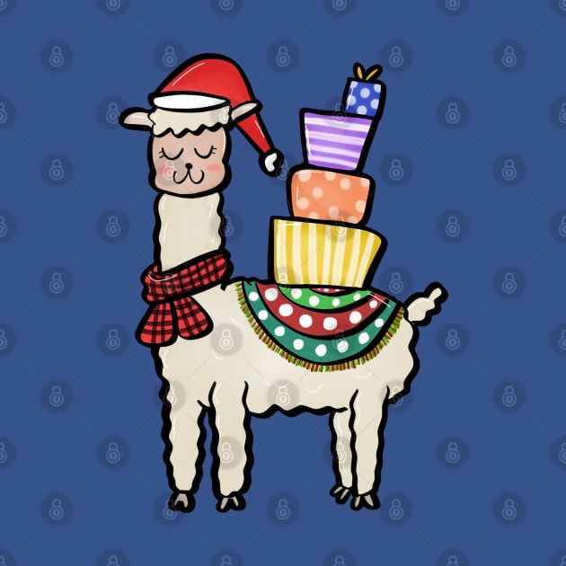 christmas llama by ithacaplus