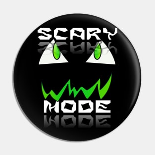 Jack O Lantern Face - Halloween Costume - Scary Mode - Glowing Green Pin