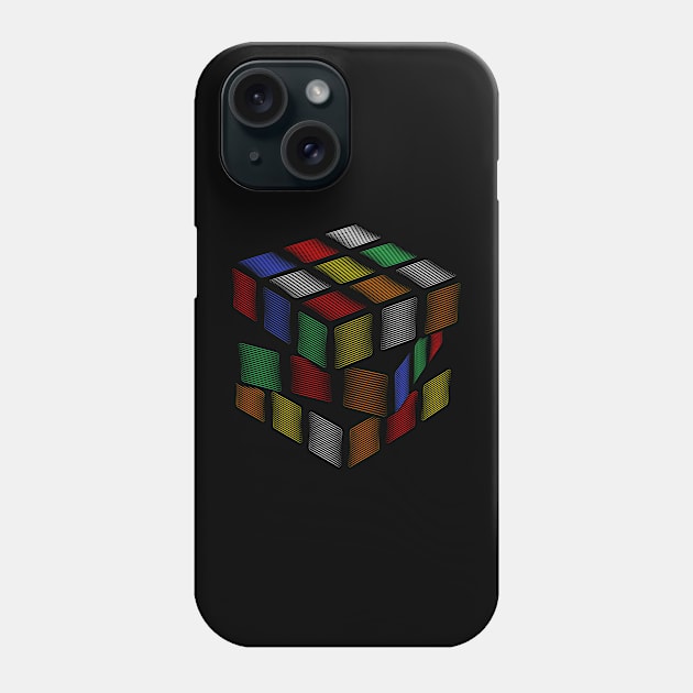 Hazy Illusion Cube - Rubik's Cube Inspired Design for people who know How to Solve a Rubik's Cube Phone Case by Cool Cube Merch