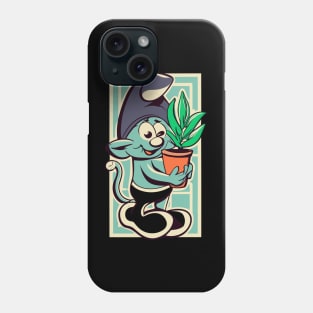 Smurf Cat - Smurf cat with Plant Phone Case