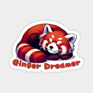 Tired red panda Magnet