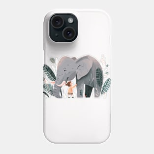 Cute Elephant Animal Loving Cuddle Embrace Children Kid Tenderness Phone Case