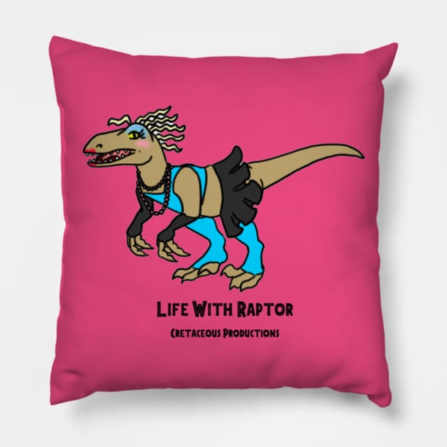 80's Raptor (branded) Pillow by possumtees