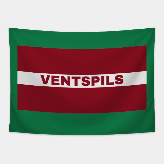 Ventspils City in Latvian Flag Tapestry by aybe7elf