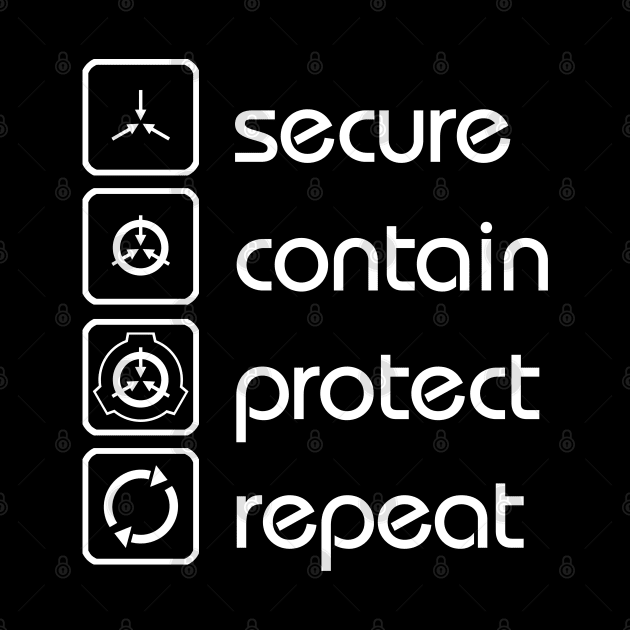 Secure Contain Protect Repeat by CCDesign